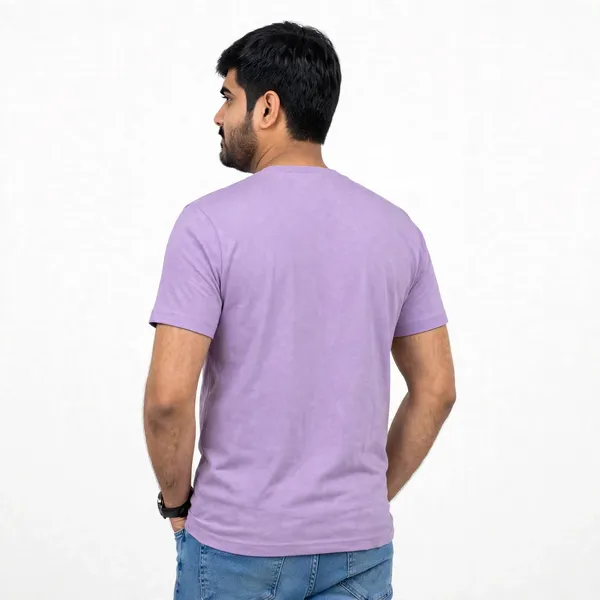 Lavender_Round_Neck_Regular_Fit_T_Shirt_For_Men