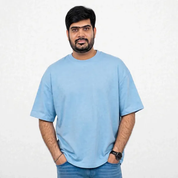Light_Blue_Crew_Neck_Oversized_T_Shirt_For_Men