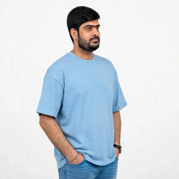 Light_Blue_Crew_Neck_Oversized_T_Shirt_For_Men