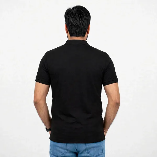 Black_Casual_Regular_Fit_Polo_T_Shirt_For_Men