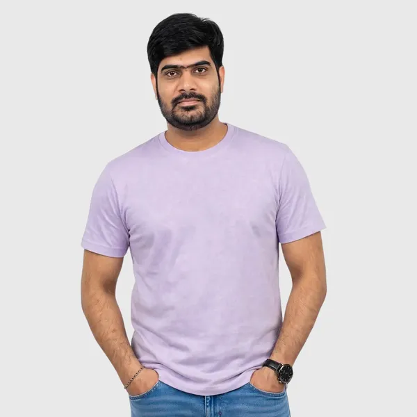 Lavender_Cotton_Regular_Fit_T_Shirt_For_Men