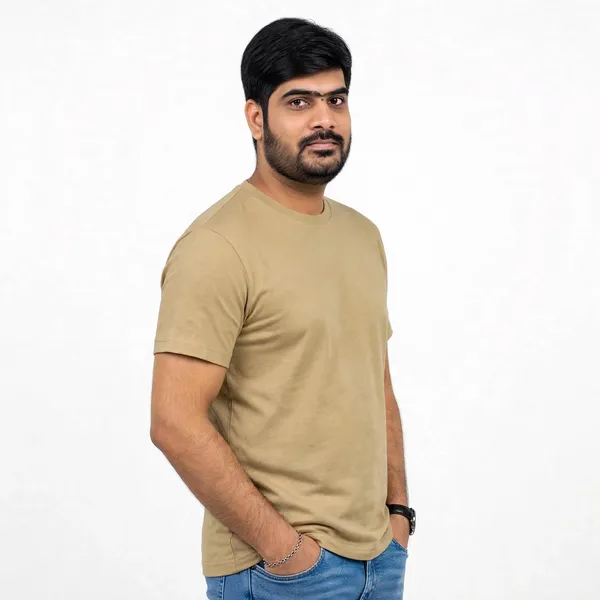 Beige_Cotton_Regular_Fit_T_Shirt_For_Men