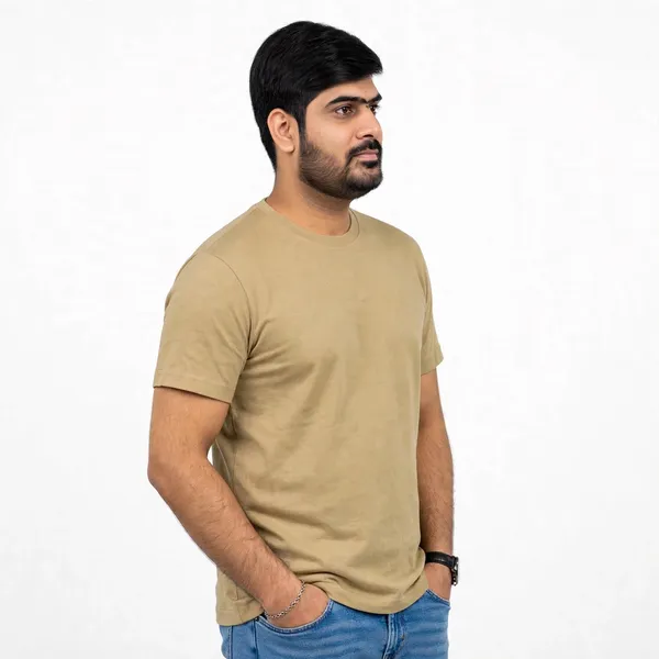 Beige_Cotton_Regular_Fit_T_Shirt_For_Men