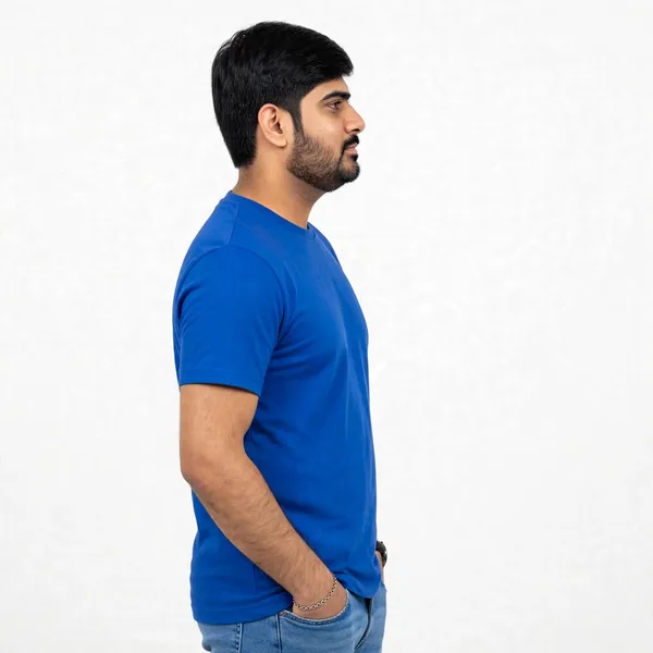 Blue_Solid_Crew_Neck_Regular_Fit_T_Shirt_For_Men