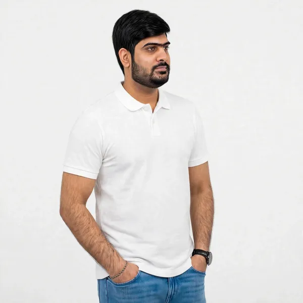 White_Regular_Fit_Polo_T_Shirt_For_Men