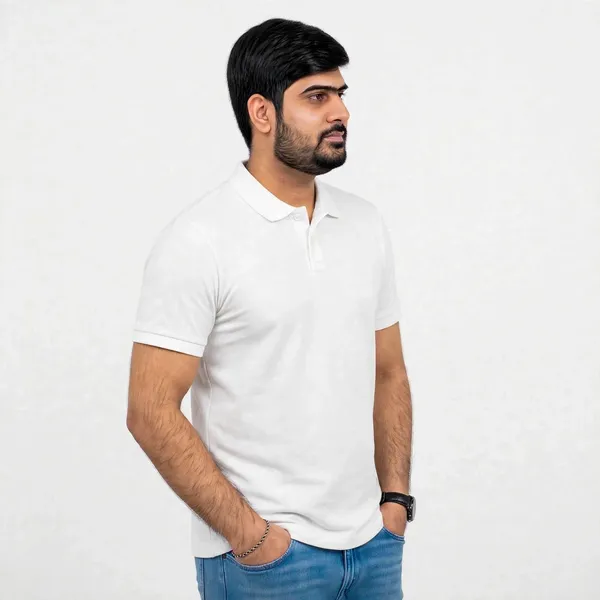 White_Regular_Fit_Polo_T_Shirt_For_Men