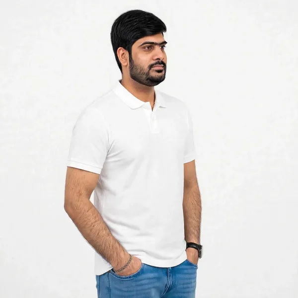 White_Regular_Fit_Polo_T_Shirt_For_Men