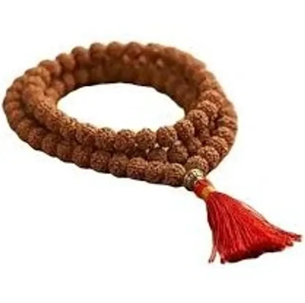 Natural_Rudraksha_Beaded_Mala_With_Tassel_For_Unisex