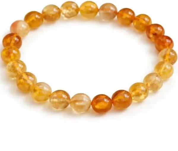 Yellow_Citrine_Gemstone_Beaded_Bracelet_For_Unisex