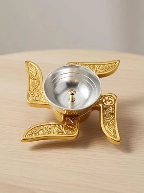 Luxury_German_Silver_Gold_Plated_Swastik_Akhand_Diya_|_Decorative_Pooja_Deepak_Lamp_for_Home_Temple_&_Prayer_|_Traditional_Spiritual_Decor_without_Royal_Velvet_Gift_Box