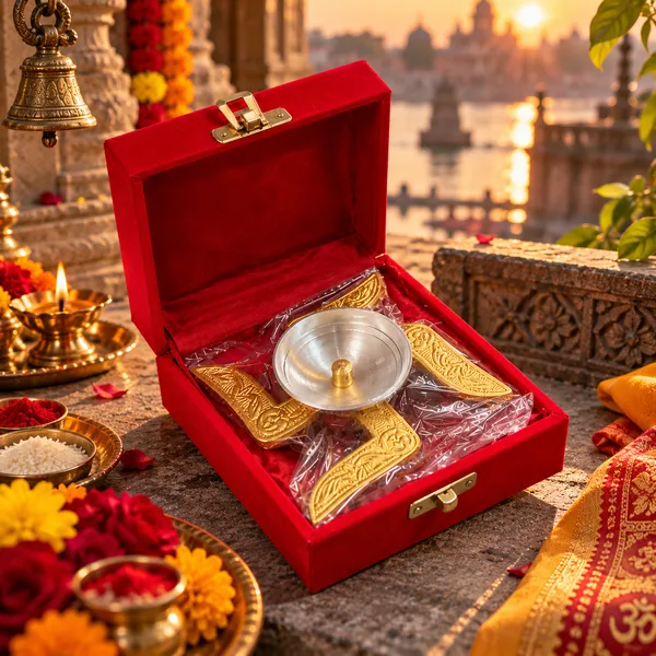Luxury_German_Silver_Gold_Plated_Swastik_Akhand_Diya_|_Decorative_Pooja_Deepak_Lamp_for_Home_Temple_&_Prayer_|_Traditional_Spiritual_Decor_without_Royal_Velvet_Gift_Box