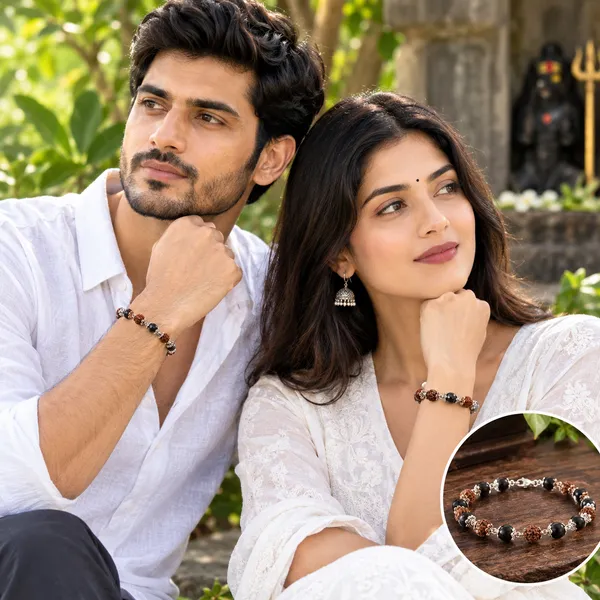 Brown_Rudraksha_And_Ebony_Wood_Beaded_Bracelet_For_Unisex_with_Lab_certificate