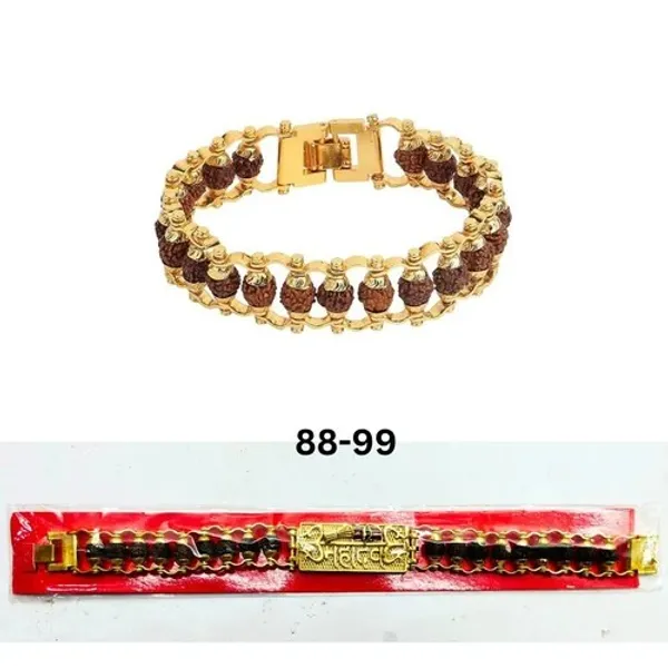 Natural_And_Gold_Gold_Tone_Rudraksha_Beaded_Spiritual_Bracelet_For_Unisex