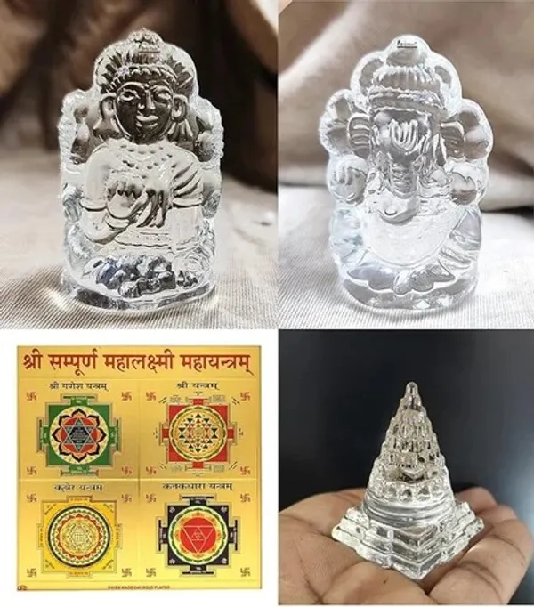 Transparent_Crystal_Lakshmi_Ganesh_Idol_Set_With_Shree_Yantra