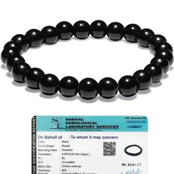 Black_Tourmaline_Gemstone_Beaded_Bracelet_For_Unisex