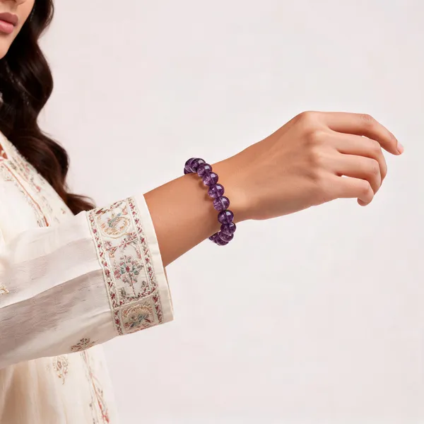 Purple_Amethyst_Gemstone_Beaded_Bracelet_For_Unisex