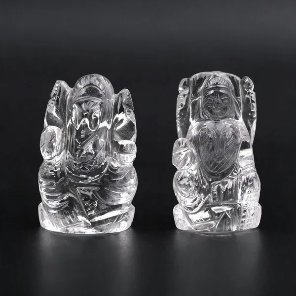 Transparent_Crystal_Quartz_Ganesha_Lakshmi_Idol_Set_For_Puja