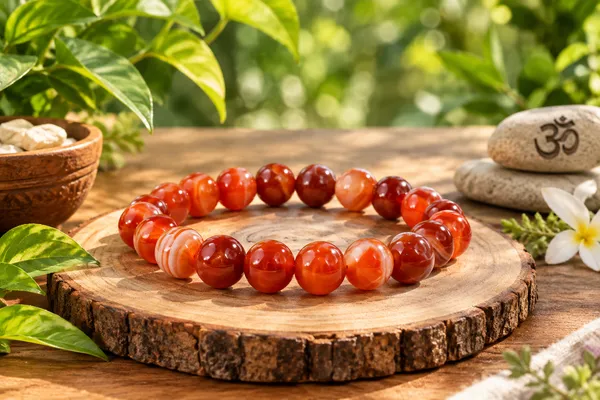 Natural_Carnelian_Gemstone_Beaded_Bracelet_For_Unisex_with_Lab_Certificate