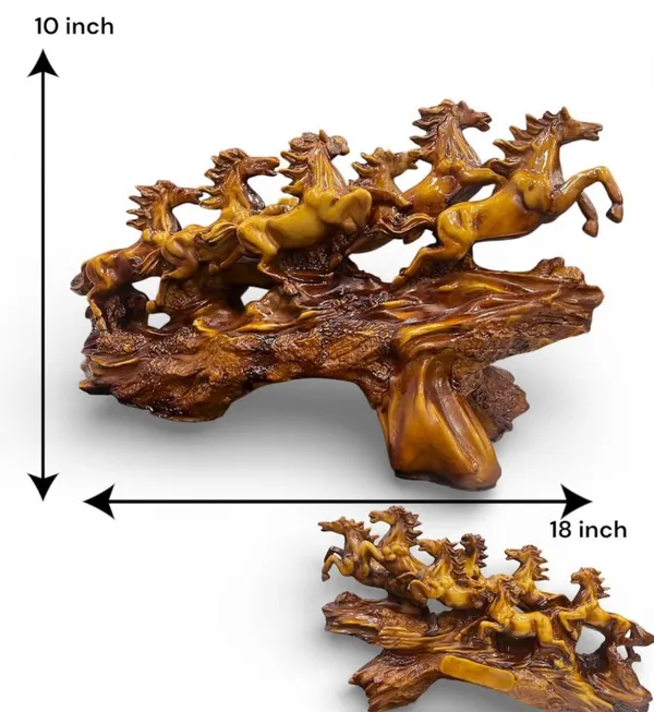 Brown_Contemporary_Running_Horses_Decorative_Showpiece