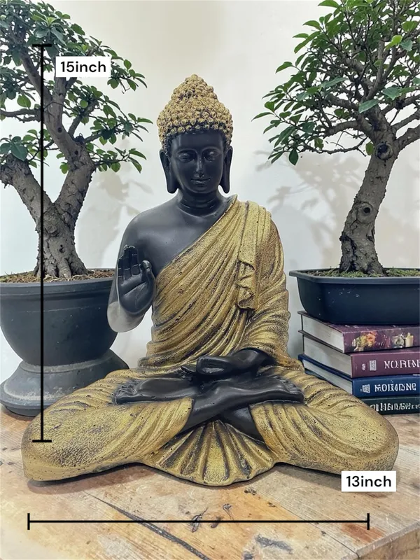 Meditating_Buddha_Figurine_With_Antique_Gold_Finish