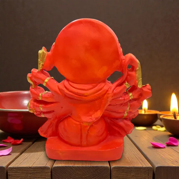 Red_And_Gold_Panchmukhi_Hanuman_Idol