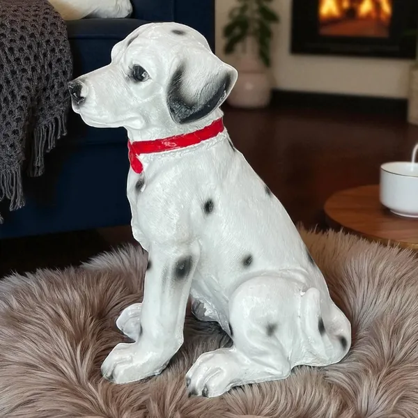 White_Spotted_Seated_Dog_Figurine