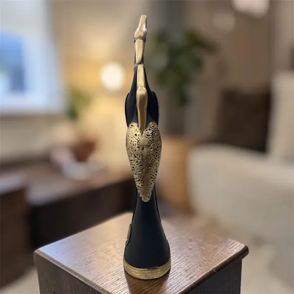 Black_And_Gold_Crane_Bird_Figurine
