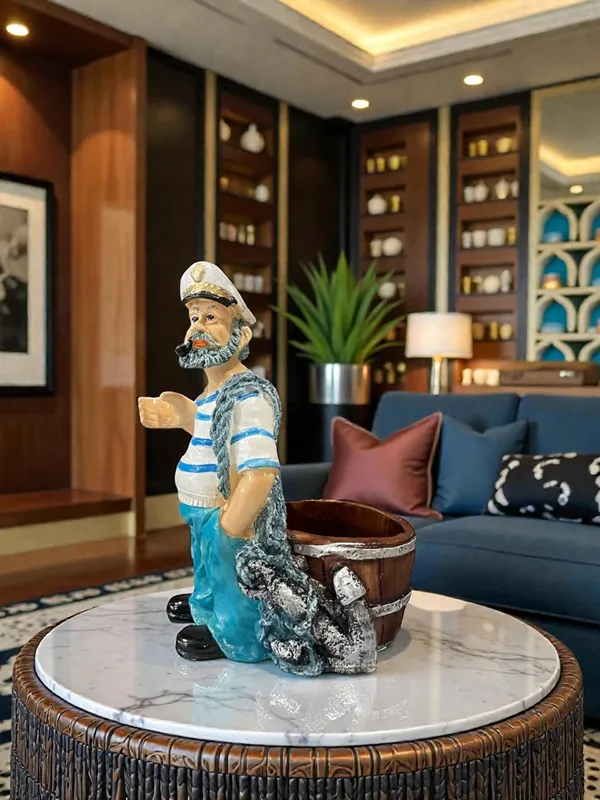 Nautical_Sailor_Figurine_With_Barrel_Style_Planter
