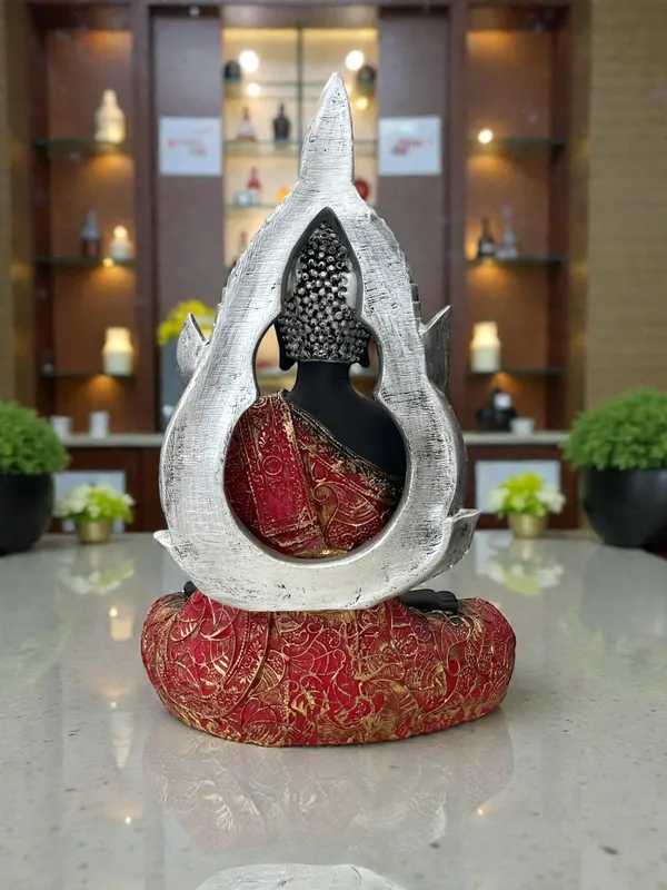 Black_Buddha_Meditation_Idol_With_Red_Robe