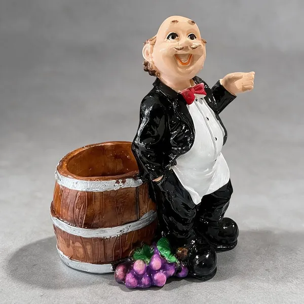 Vintage_Wine_Barrel_Figurine_Planter