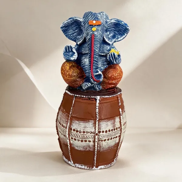 Blue_Ganesha_Decorative_Idol_With_Drum_Base