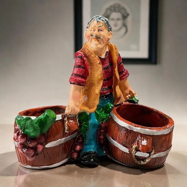 Decorative_Rustic_Figurine_Double_Barrel_Planter