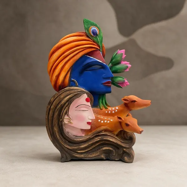 Krishna_Radha_Deer_Decorative_Sculpture