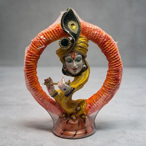 Decorative_Krishna_Idol_With_Circular_Orange_Frame