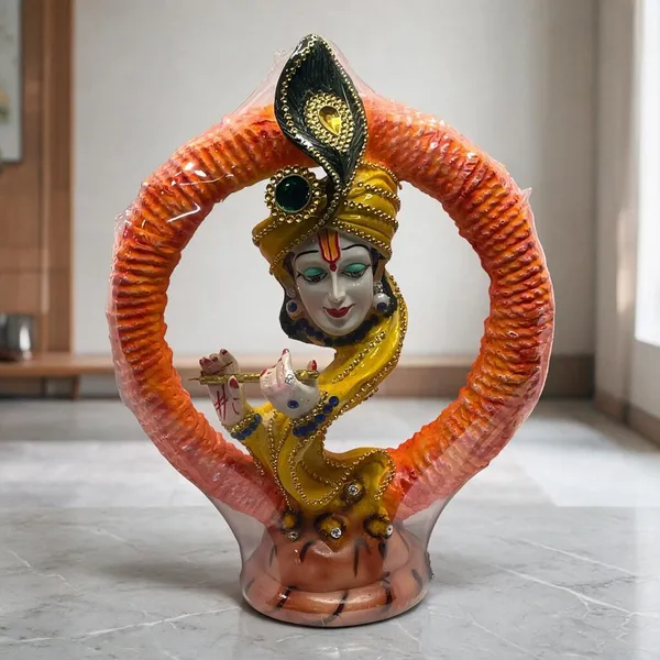 Decorative_Krishna_Idol_With_Circular_Orange_Frame