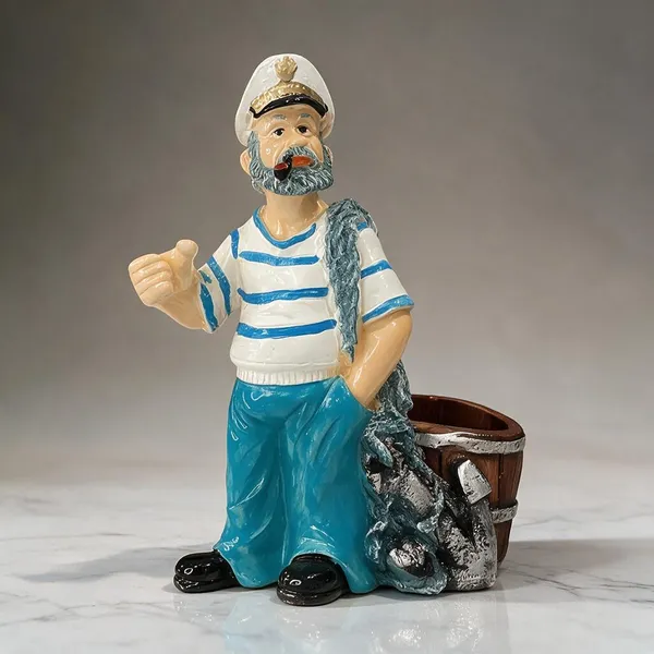 Nautical_Sailor_Figurine_With_Barrel_Style_Planter