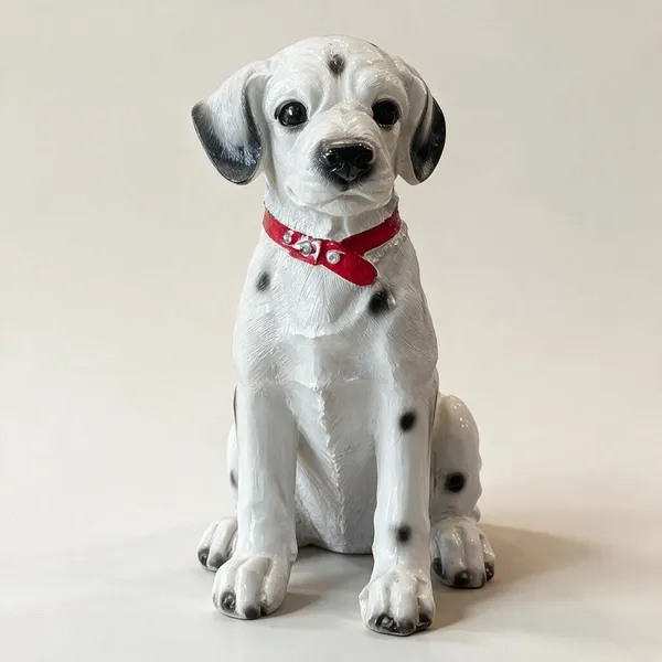 White_Spotted_Seated_Dog_Figurine