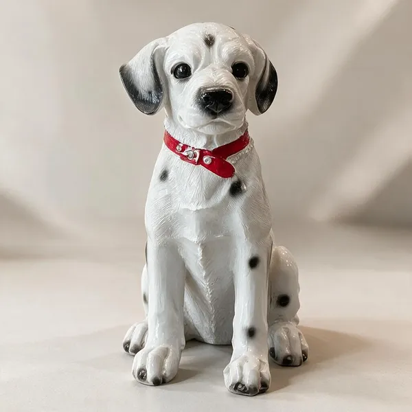 White_Spotted_Seated_Dog_Figurine
