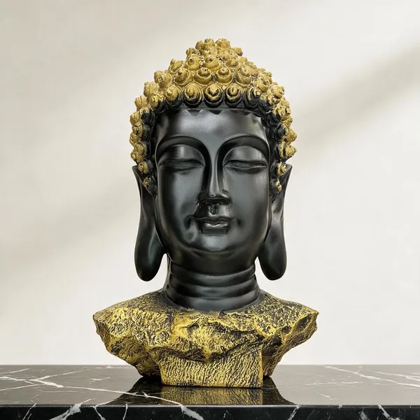 Black_And_Gold_Buddha_Bust_Decorative_Sculpture