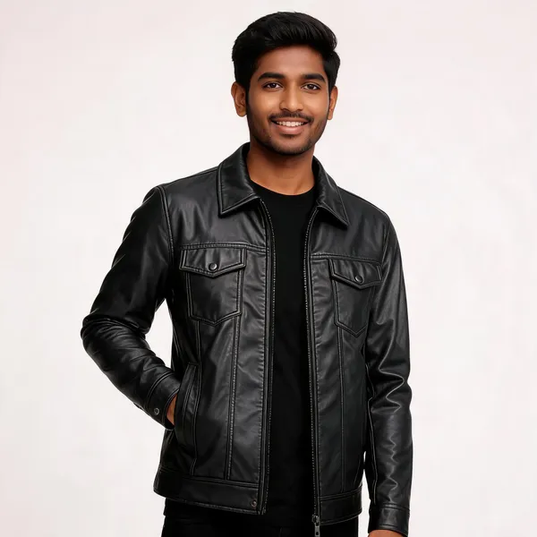 Black_Faux_Leather_Regular_Fit_Jacket_For_Men