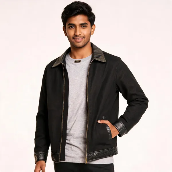 Black_Leather_Regular_Fit_Collared_Jacket_For_Men
