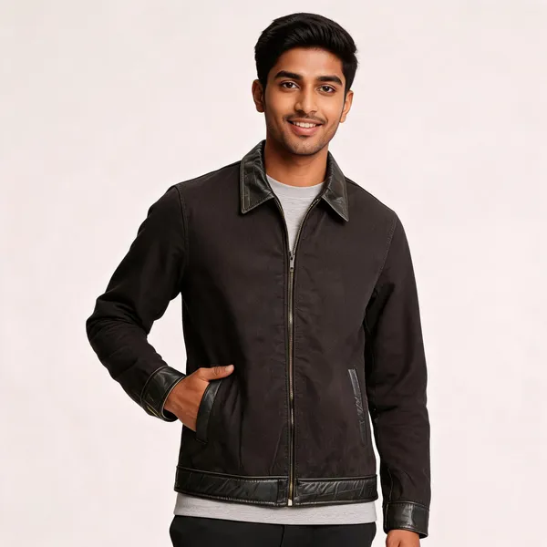 Black_Leather_Regular_Fit_Collared_Jacket_For_Men