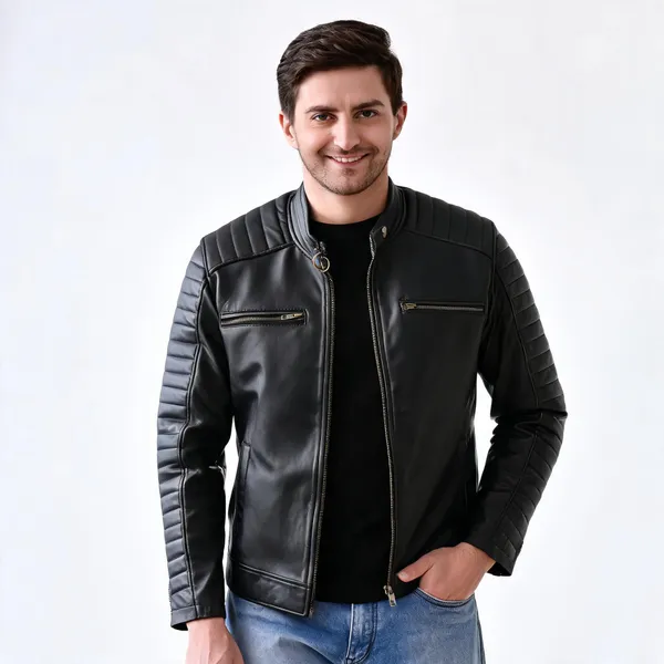 Black_Faux_Leather_Quilted_Biker_Jacket_For_Men