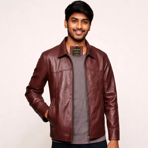 Brown_Leather_Regular_Fit_Jacket_For_Men