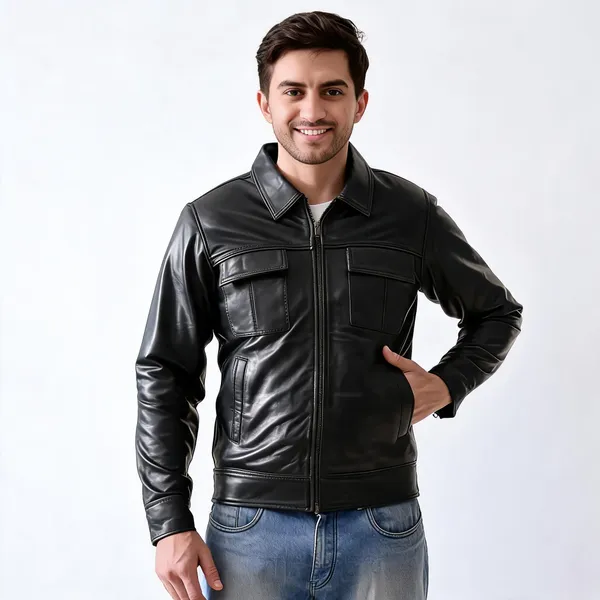 Black_Leather_Regular_Fit_Jacket_For_Men