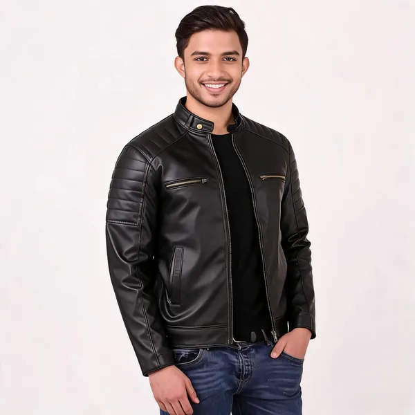 Black_Faux_Leather_Regular_Fit_Jacket_For_Men