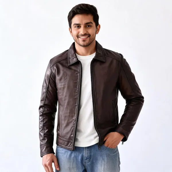 Brown_Leather_Regular_Fit_Jacket_For_Men