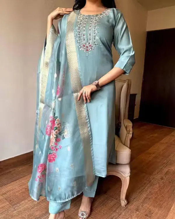 Light_Blue_Embroidered_Straight_Kurta_Set_For_Women