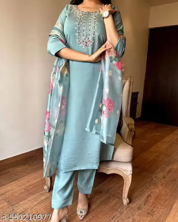 Light_Blue_Embroidered_Straight_Kurta_Set_For_Women