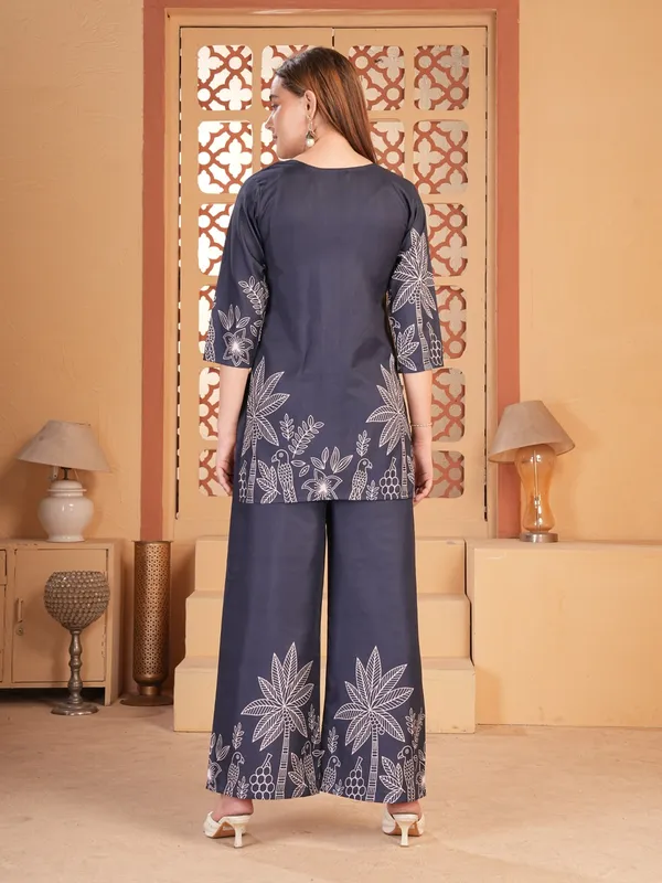 Navy_Printed_Kurta_Palazzo_Set_For_Women